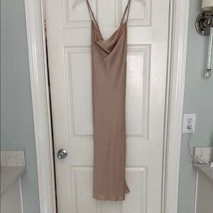 Show Me Your MuMu Tan Midi Dress